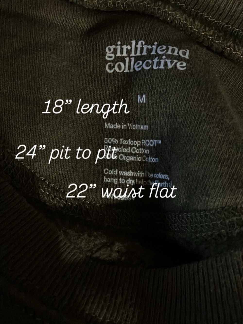 Girlfriends Collective 50/50 Crew Neck Pullover Sweatshirt in Forest - Picture 7 of 7